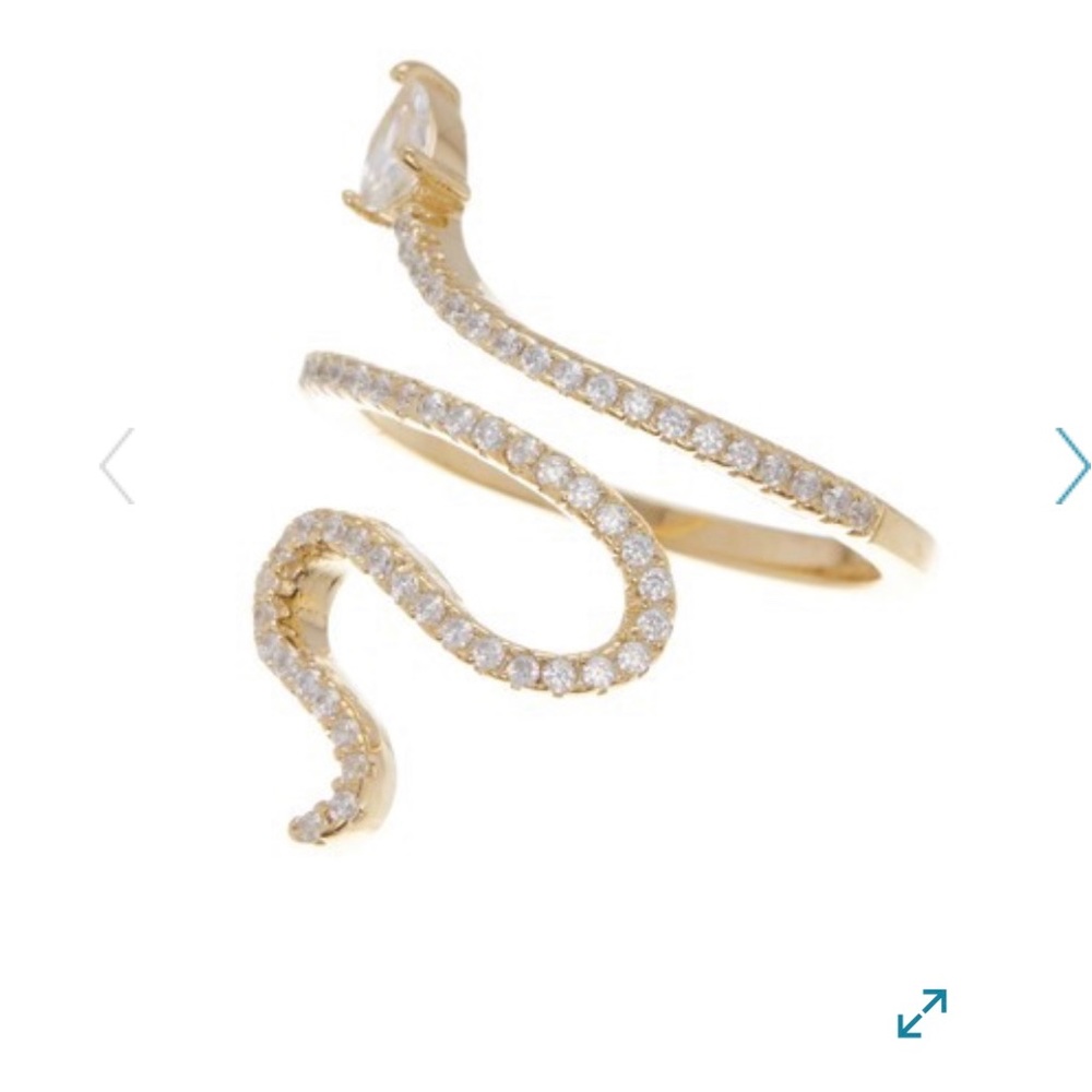 14K Gold plated Swarovski crystal ring